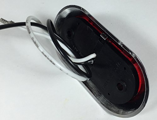 Clear Red Led Surface Mount Clearance Marker With Chrome Rectangle Bezel 3 25 In X 1 75 Kit 18 Pack