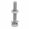 Uxcell M4 X 25mm 304 Stainless Steel Phillips Hex Head Bolts Nuts W Washers 20 Sets