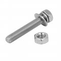 Uxcell M4 X 25mm 304 Stainless Steel Phillips Hex Head Bolts Nuts W Washers 20 Sets