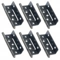 Antrader 6 Pcs Bronze Full Inset Partial Wrap Cabinet Hinges 3 5-inch Semi-wraparound Cover Bending Long Axis Tip Hinge 