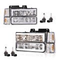 Led Headlight Assembly Fit Chevy C10 C K Tahoe Suburban 1994-1998 