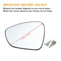 Car Rearview Left Driver Side Mirror Glass Replacement W Backing Plate Non-heated White For Citroen C3 Aircross 2017-2023