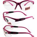 Cougar Safety Glasses Clear Lens Hot Pink Frame 