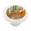 Bedroom By Van Gogh Decorative High Gloss Ceramic Drawer Knob 