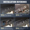 X Autohaux 1 Pcs Front Left Driver Side Door Window Switch For Chevrolet Colorado 2015-2022 23427098 Plastic Metal Black
