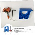 Homsfou 1 Set Hole Locator Puncher Hinge Plug Cutter Woodworking Drill Bit Jigs Tool Positioner Fixture Concealed Barrel