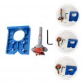 Homsfou 1 Set Hole Locator Puncher Hinge Plug Cutter Woodworking Drill Bit Jigs Tool Positioner Fixture Concealed Barrel