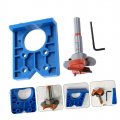 Homsfou 1 Set Hole Locator Puncher Hinge Plug Cutter Woodworking Drill Bit Jigs Tool Positioner Fixture Concealed Barrel