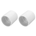 2 Pcs Pvc Pipe Fitting 5 Inch Coupling Adapter Socket X Socket For Furniture Grade Diy Connection Garden Shelf White 
