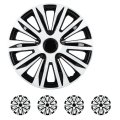 Universal Rim Hubcap Wheel Cover 17 In Full Hub Caps For Most Vehicle Brands 4 Piece Set White And Black Abs Pc Corrosion 