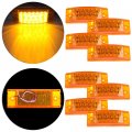 Ocpty 21led Side Marker Light 8pcs Amber Trailer Lamp Stop Turn Tail Fit For Boats Van Truck Pickups 12v Waterproof Signal