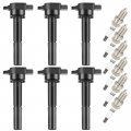 6 Ignition Coils With Iridium Spark Plugs Fits C1505 Uf481 For Mitsubishi 2004 2005 2006 2007 2008 Endeavor And Galant V6 3 8l
