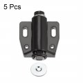 Uxcell Magnetic Touch Catch Latch Closures Nylon Black For Cabinet Door Shutter 5pcs
