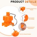 5pcs Flat Fan Spray Tip 65 Degree Nozzle With Clip Adjustable Plastic Yellow Nozzles Fit 3 4 Hose For Car Washing Irrigation 0