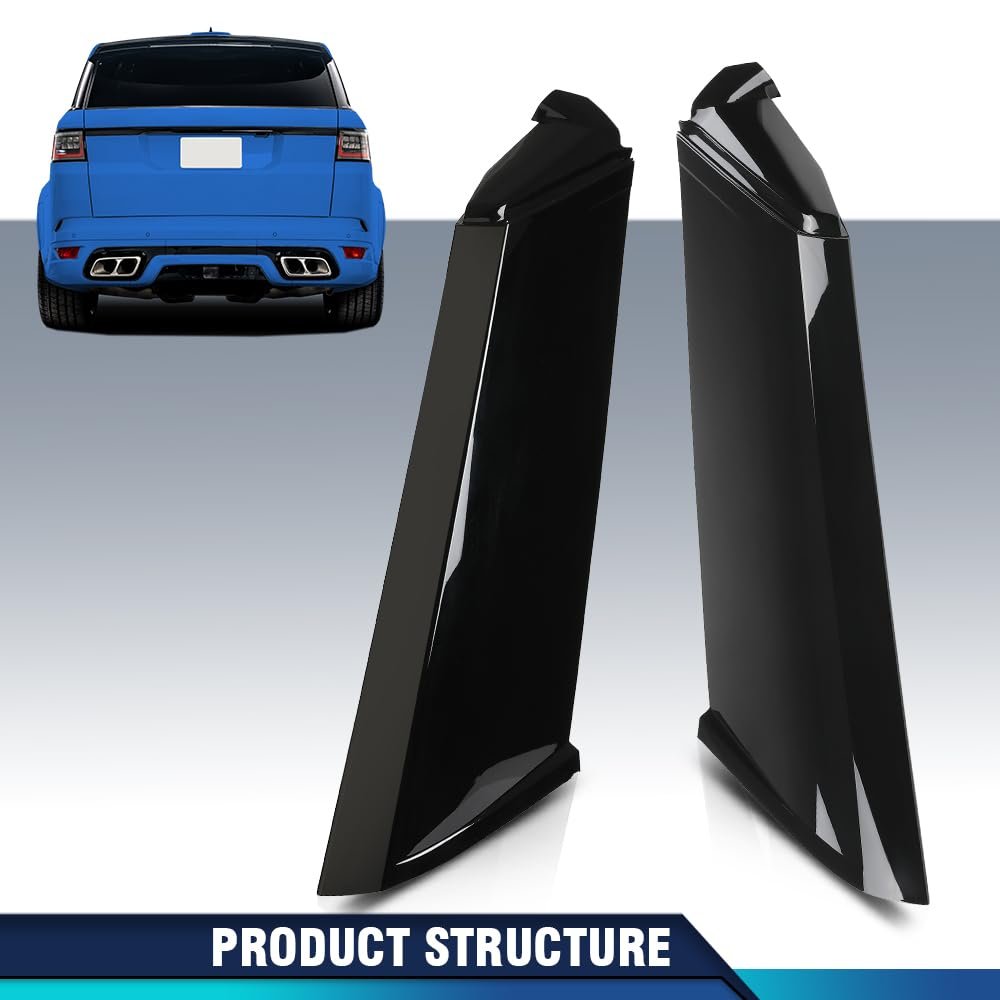 Rear Outside D Pillar Finish Molding Trims Left Right For Land Rover Range L405 2013-2021 Lr102624 Lr102625 Glossy Black
