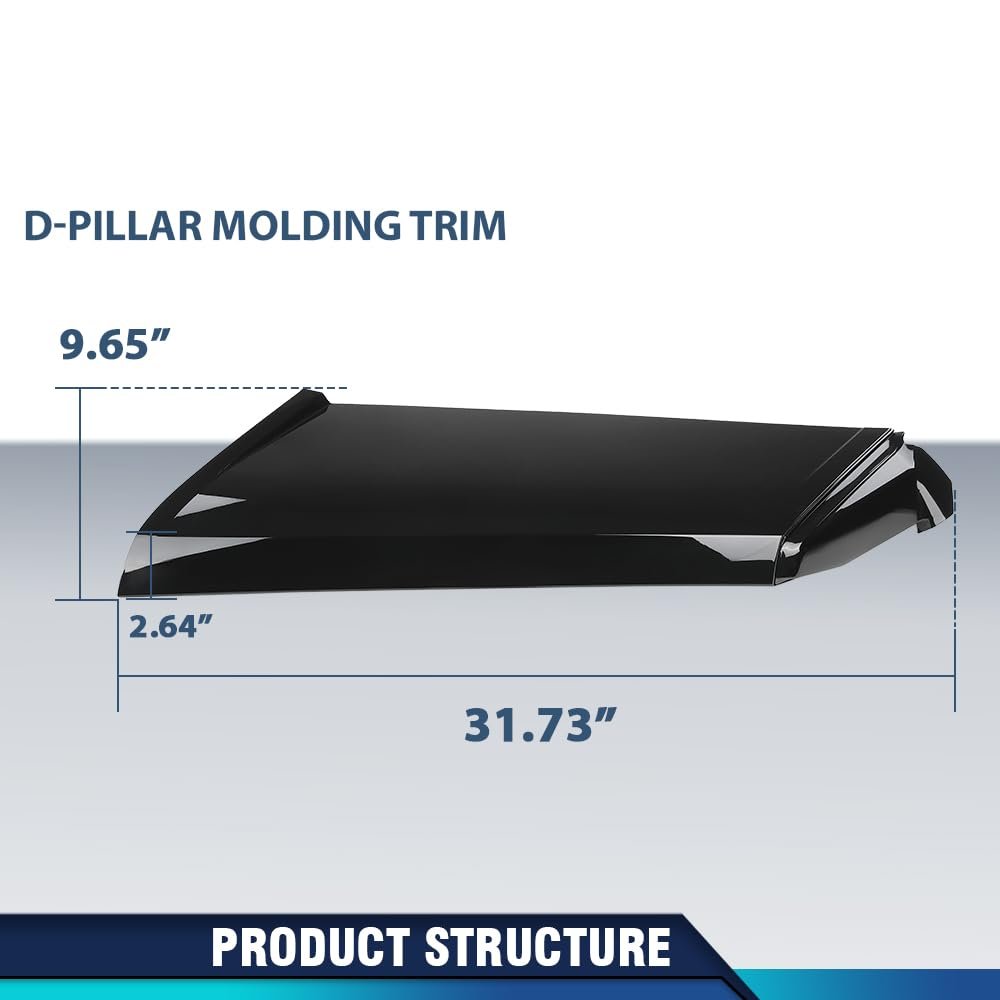 Rear Outside D Pillar Finish Molding Trims Left Right For Land Rover Range L405 2013-2021 Lr102624 Lr102625 Glossy Black