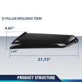 Rear Outside D Pillar Finish Molding Trims Left Right For Land Rover Range L405 2013-2021 Lr102624 Lr102625 Glossy Black