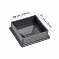 Uxcell Flat Top Post Cap For Fence Stair Handrail 90x90mm 3 5inch Plastic Black Gray