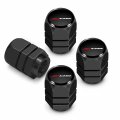 Ipick Image For Chevrolet Corvette C8 Z06 Logo In Black Hexagon Shape Aluminum Tire Valve Stem Caps Black