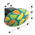 Citrus Lemon Lime Orange Slices Pattern Oval Tow Trailer Hitch Cover Plug Insert