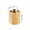 Uxcell M3x6mm Female Threaded Standoff Spacer Brass Hex Coupling Nut 100 Pcs