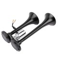 120db Chrome Zinc Dual Trumpet Electric Train Car Air Horn Replacement For 12v Vehicles Trucks Lorrys Trains Boats Cars 
