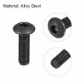 Uxcell M3x10mm Hex Socket Button Head Cap Bolts Screws Alloy Steel 50pcs