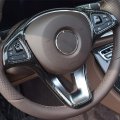Xiter Abs Carbon Fiber Steering Wheel Cover Molding Trims Accessories For Ercedes-benz A B C E Cla Gla Glc Gle Gls Class W205
