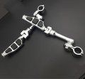 Xkh Group Motorcycle Chrome Long Angled Adjustable Peg Mounting Kit Flat End Footrest Foot Pegs For V-star Roadstar Suzuki