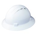 Erb Safety Products 19331 Americana Full Brim Vent Standard Size 6 1 2 8 White 