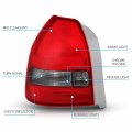 Amerilite Replacement Rear Brake Taillights Red Smoke Pair For 96-00 Honda Civic 3dr Hatchback Passenger And Driver Side