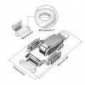 Uxcell Spring Hasp Toolbox Toggle Latches Lock Stainless Steel Double Springs Latch For Suitcase 4pcs
