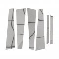 Secosautoparts 6pcs Chrome Door Pillar Trim Compatible With Mercedes S Class W222 Sedan 2013-2020
