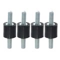 4pcs M4 Car Anti Vibration Rubber Isolator Damper 10x10mm Bobbin Mount Shock Absorb Mounts For Compressors Vv Engines 