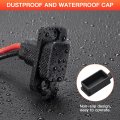 Electop Rectangular Sae Connector Power Socket Sidewall Port Weatherproof Quick Solar Panel Flush Mount Plug Adapter 12awg