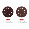 20pcs 7 Inch 8 Hole Hook And Loop Sanding Disc 80 Grit 150 Flocking Sandpaper Random Orbital Sander Papers
