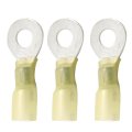 Heat Shrink Terminals Yellow 1 4 In Stud Size 12-10 Ga Gauge Ring Terminal With Multiple Wall Polyolefin Adhesive Lined Tubing 