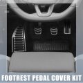 X Autohaux 1 Set Anti Slip No Drilling Aluminum Alloy Clutch Brake Gas Accelerator Foot Pedal Pads Ford Escape Kuga 2013-2021