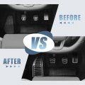 X Autohaux 1 Set Anti Slip No Drilling Aluminum Alloy Clutch Brake Gas Accelerator Foot Pedal Pads Ford Escape Kuga 2013-2021