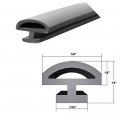 Automotive Grey Bulb Type Gasket 3 8 Width 7 32 Backing 25 Ft