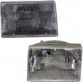 Evan-fischer Headlight Set For 1993-1998 Jeep Grand Cherokee Left Driver And Right Passenger Side Halogen With Bulb S