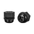 Uxcell Nylon Screw Nut Washer Assortment Kit M6x8mm Round Head Machine Bolt Nuts Flat Washers Black 20 Set 