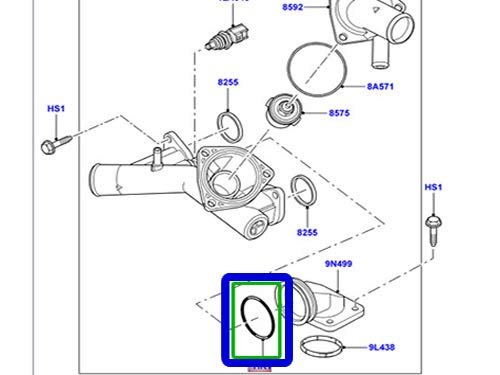 Thermostat O Ring For Lr3 V8 Sport 06-09 And Range Rover 4 Part