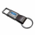 Ipick Image Made For Ford F-150 Brown Leather Strap Gunmetal Pull-out Metal Premium Key Chain