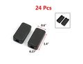 Yxq 40mmx20mmx11mm Power Project Enclose Case Junction Box Waterproof Small Engineering Wire Switch Plastic Black 24-pack 