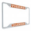 Clemson University Tigers Metal License Plate Frame For Front Or Back Of Car Officially Licensed Mascot 