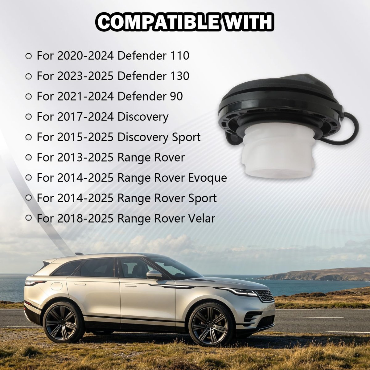 Lr138720 Gas Cap Replacement For Land Rover Discovery Sport Defender And Range Fits 2015 To 2024 Part Number Lr178173l Msmu
