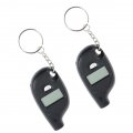 Vaguelly 2pcs Tire Gauge Vehicle Pressure Car Key Ring Digital Chain Presure Guage Truck Tires Tester Number