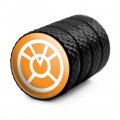 Green Lantern Blackest Night Orange Logo Tire Rim Wheel Aluminum Valve Stem Caps