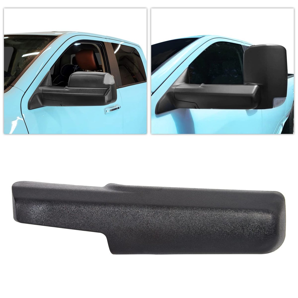 7blacksmiths Trailer Tow Mirror Front Arm Cover Left Driver Side Lh Fit For 2014-2019 Dodge Ram 1500 2500 3500 Replace